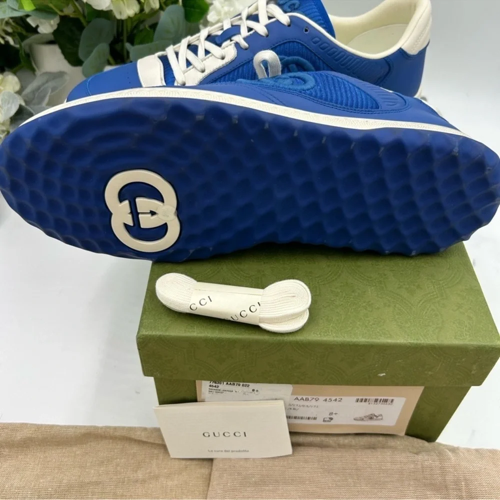 Men’s Gucci MAC 80 low top sneakers size 8.5 fits 9.5 US made in Italy